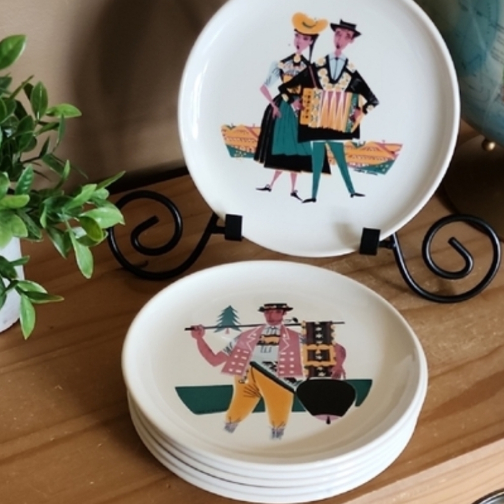 Vintage Landert  Decorative Plates Set Moritz Kennel